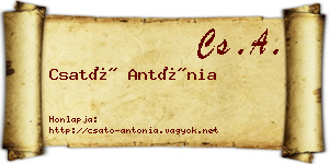 Csató Antónia névjegykártya
